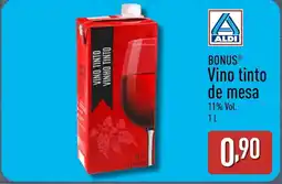 ALDI BONUS Vino tinto de mesa oferta