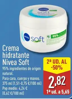 ALDI NIVEA Soft Crema hidratante oferta