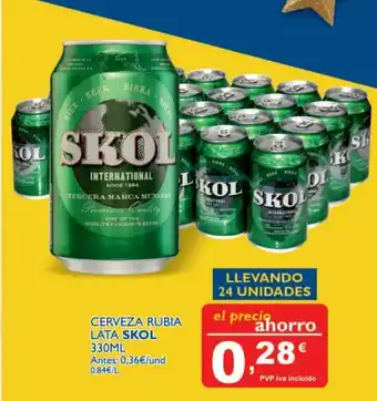 Cash Ecofamilia Cerveza Rubia Lata Skol 330 ml oferta