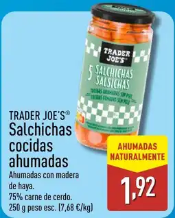 ALDI TRADER JOE'S Salchichas cocidas ahumadas oferta