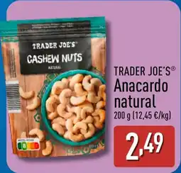 ALDI TRADER JOE'S Anacardo natural oferta