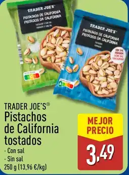 ALDI TRADER JOE'S Pistachos de California tostados oferta