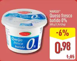 ALDI MARGUI Queso fresco batido 0% oferta