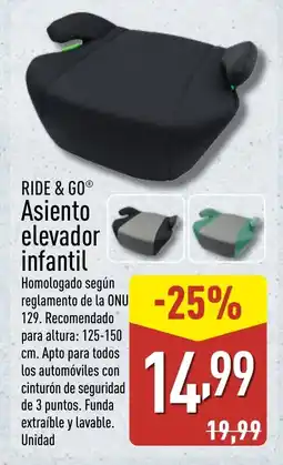 ALDI RIDE & GO Asiento elevador infantil oferta