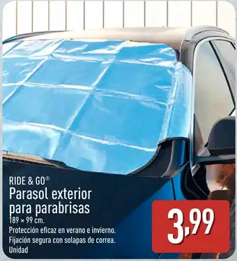 ALDI RIDE & GO Parasol exterior para parabrisas oferta