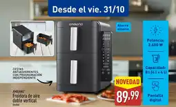 ALDI AMBIANO Freidora de aire doble vertical oferta