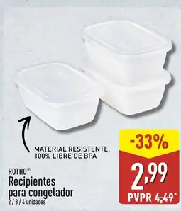 ALDI ROTHO Recipientes para congelador oferta