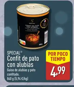 ALDI SPECIAL Confit de pato con alubias oferta