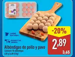 ALDI Albóndigas de pollo y pavo oferta