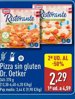 ALDI DR OETKER Pizza sin gluten oferta