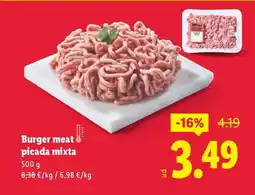 Lidl Burger meat! picada mixta oferta