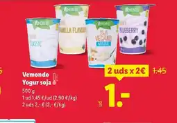 Lidl VEMONDO Yogur soja oferta