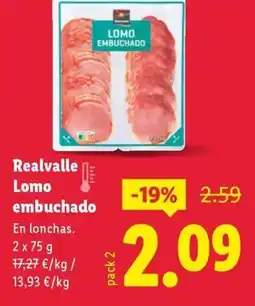 Lidl REALVALLE Lomo embuchado oferta