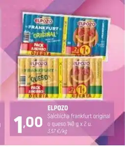 Coviran ELPOZO Salchicha frankfurt originao queso oferta