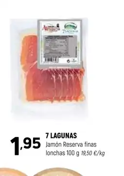 Coviran 7 LAGUNAS Jamón Reserva finas lonchas oferta