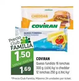 Coviran COVIRAN Queso fundido 16 lonchas oferta