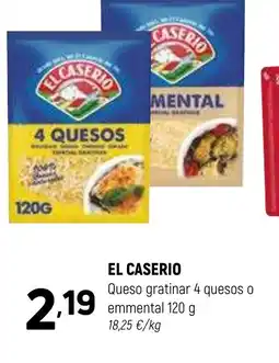 Coviran EL CASERIO Queso gratinar 4 quesos o emmental oferta