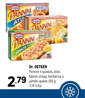 DR OETKER Pannini 4 quesos, atún, bacon crispy, barbacoa o jamón-queso