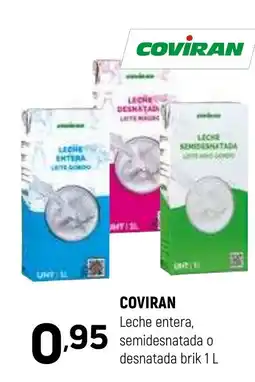 Coviran COVIRAN Leche entera, semidesnatada o desnatada brik oferta
