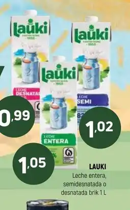 Coviran LAUKI Leche entera, semidesnatada o desnatada brik oferta
