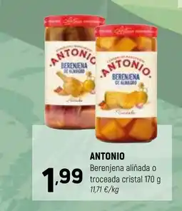 Coviran ANTONIO Berenjena aliñada o troceada cristal oferta