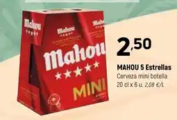Coviran MAHOU 5 Estrellas Cerveza mini botella oferta