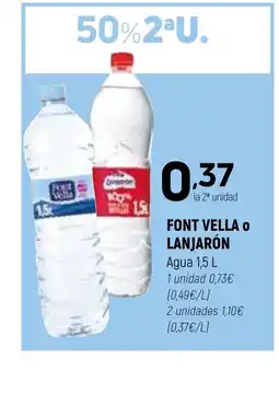 Coviran FONT VELLA O LANJARÓN Agua oferta