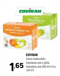 Coviran COVIRAN Zumo melocotón manzana-uva o piña- manzana-uva oferta