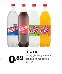 Coviran LA CASERA Naranja, limón, gaseosa o cola bajo en azúcar oferta