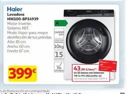 Alcampo HAIER Lavadora HW100-BP14939 oferta