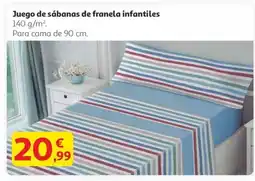 Alcampo Juego de sábanas de franela infantiles oferta