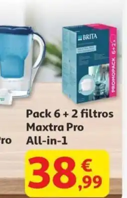 Alcampo Pack 6+2 filtros Maxtra Pro oferta