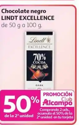 Alcampo LINDT EXCELLENCE Chocolate negro oferta