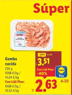 Lidl Gamba cocida oferta