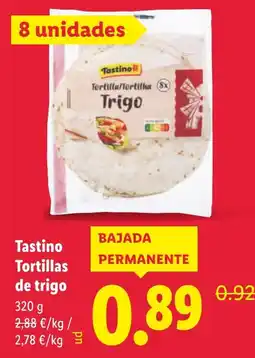 Lidl TASTINO Tortillas de trigo oferta