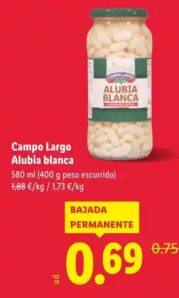 Lidl CAMPO LARGO Alubia blanca oferta