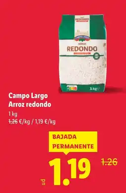 Lidl CAMPO LARGO Arroz redondo oferta
