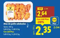 Lidl Alas de pollo adobadas oferta
