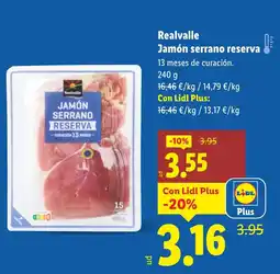 Lidl REALVALLE Jamón serrano reserva oferta