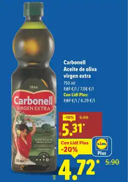 Lidl CARBONELL Aceite de oliva virgen extra oferta