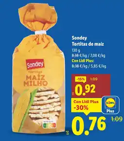 Lidl SODNEY Tortitas de maíz oferta