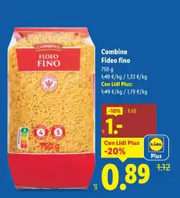 Lidl COMBINO Fideo fino oferta