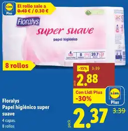Lidl FLORALYS Papel higiénico super oferta
