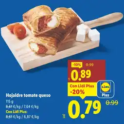 Lidl Hojaldre tomate queso oferta