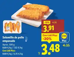 Lidl Solomillo de pollo empanado oferta