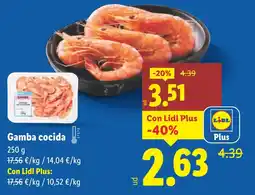 Lidl Gamba cocida oferta