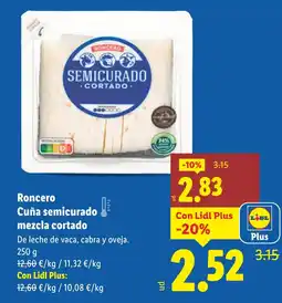 Lidl RONCERO Cuña semicurado mezcla cortado oferta