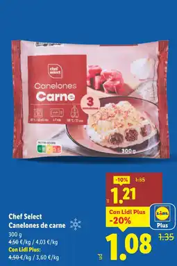 Lidl Chef Select Canelones de carne oferta
