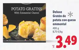 Lidl DELUXE Gratén de patata con queso emmental oferta