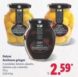 Lidl DELUXE Aceitunas griegas oferta